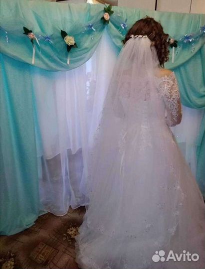 Свадебная фата длинная