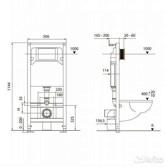 Tece S955103 Инсталляция для унитаза