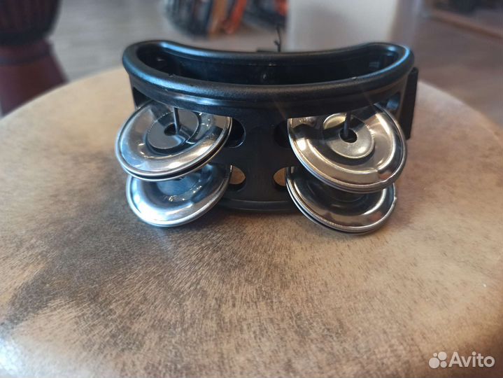 Тамбурин перкуссия звенелка на ногу или руку