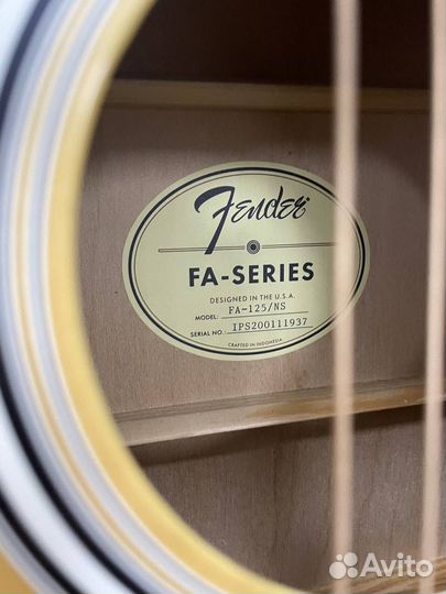 Акустическая гитара Fender FA-125/NS