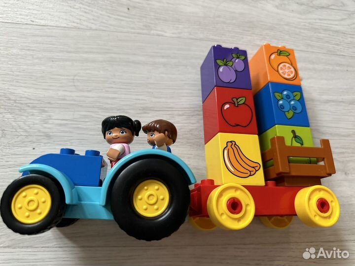 Lego duplo поезд трактор мои первые животные