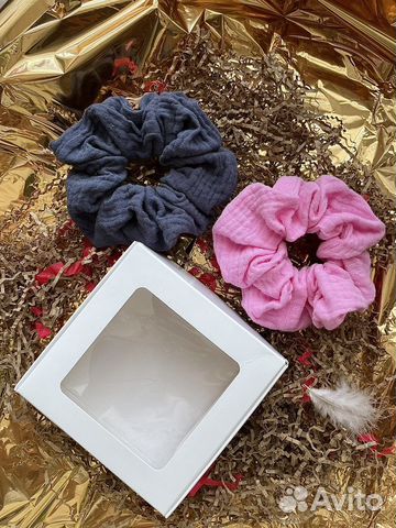 Резинки для волос из муслина. Набор