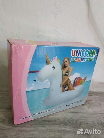 Надувной круг: единорог