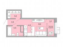 Квартира-студия, 27,4 м², 17/18 эт.