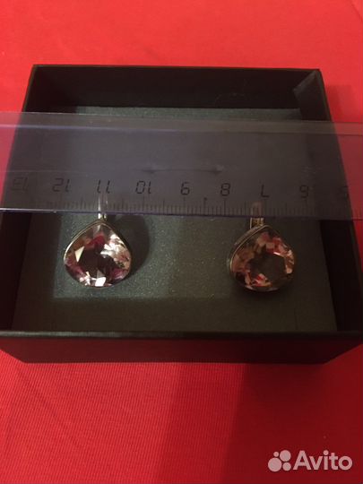 Серьги серебро аметист
