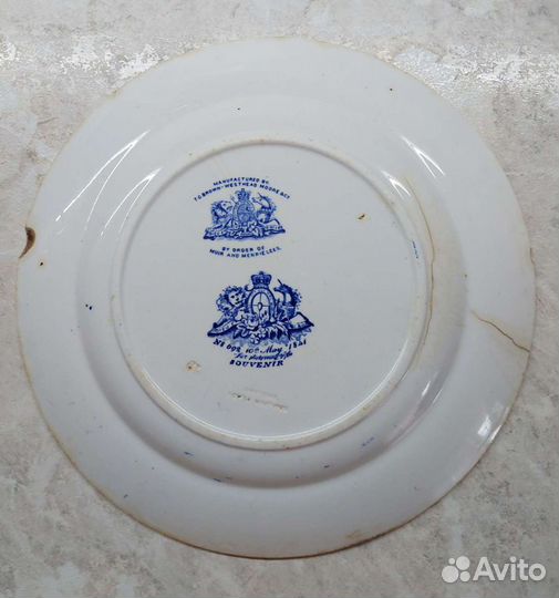 Блюдо / тарелка Англия 1841 год антиквариат