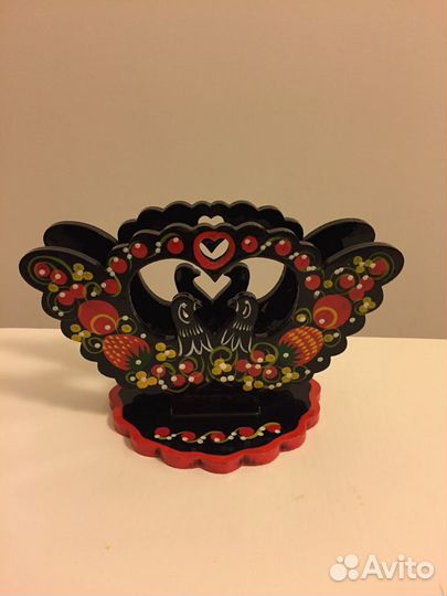 Салфетница росписная хохлома