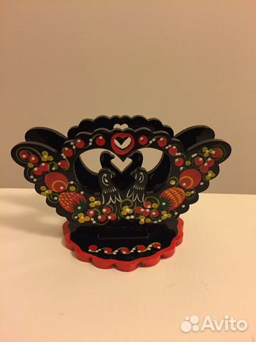 Салфетница росписная хохлома