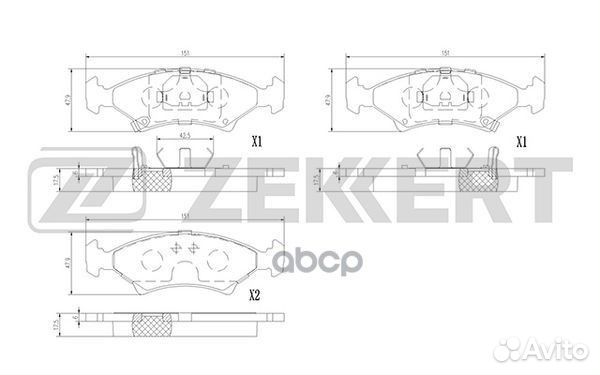 Колодки торм. диск. передн. Kia Sephia 93- Shu