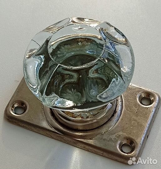 Советская дверная ручка стеклянная, 70 гг, 1 штука