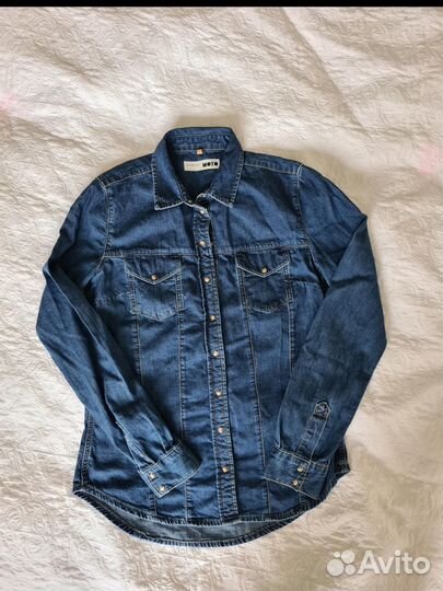 Джинсовая рубашка женская topshop