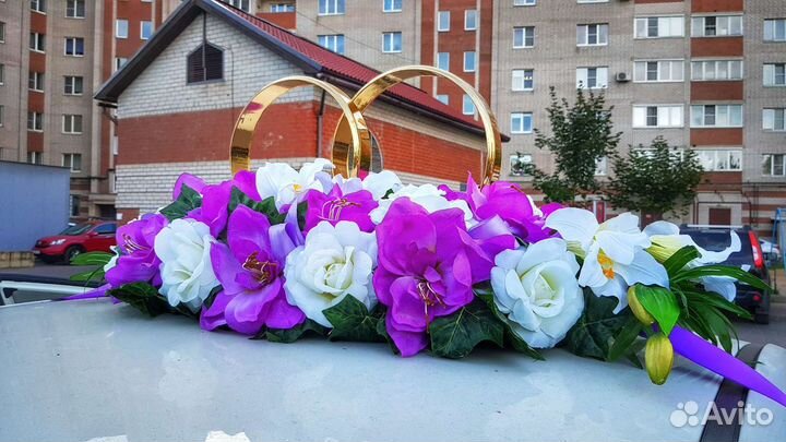 Кольца свадебные на машину