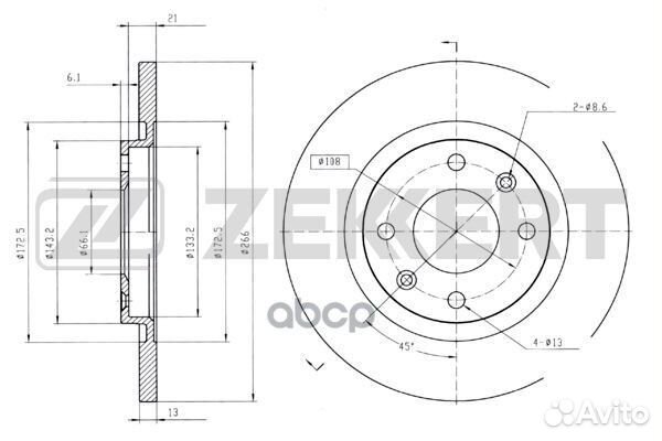Дисктормперед Citroen Berlingo I 96- Citroen С