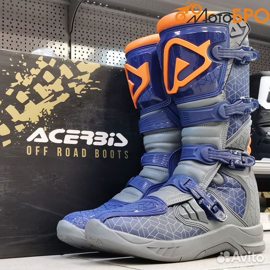 Мотоботы эндуро acerbis оранжевые / синие