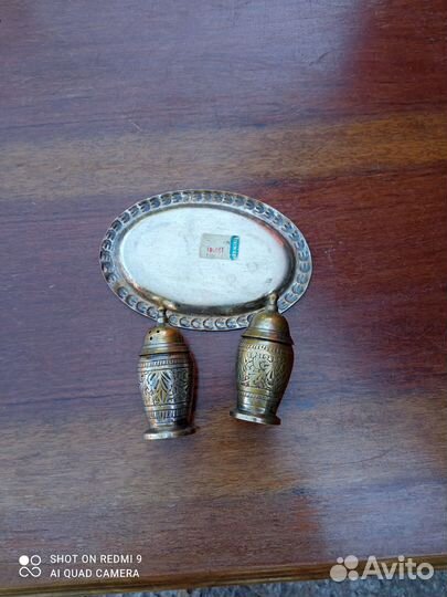 Старые вещи Б/У Солонка и перечница индия