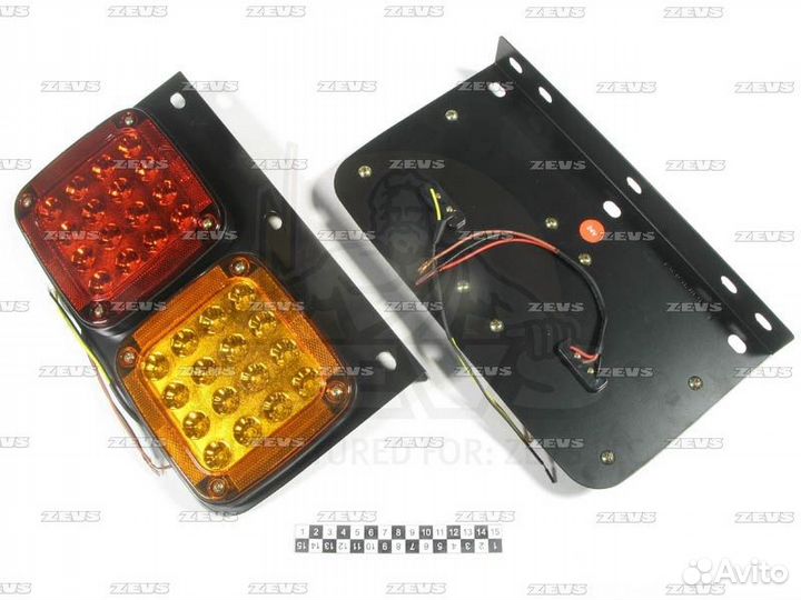 Фонарь задний металл, Zevs SD-2001AR-LED