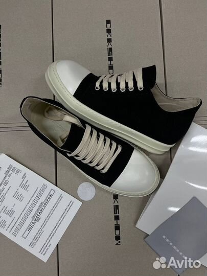 Кеды Rick Owens Low Ramones Twill