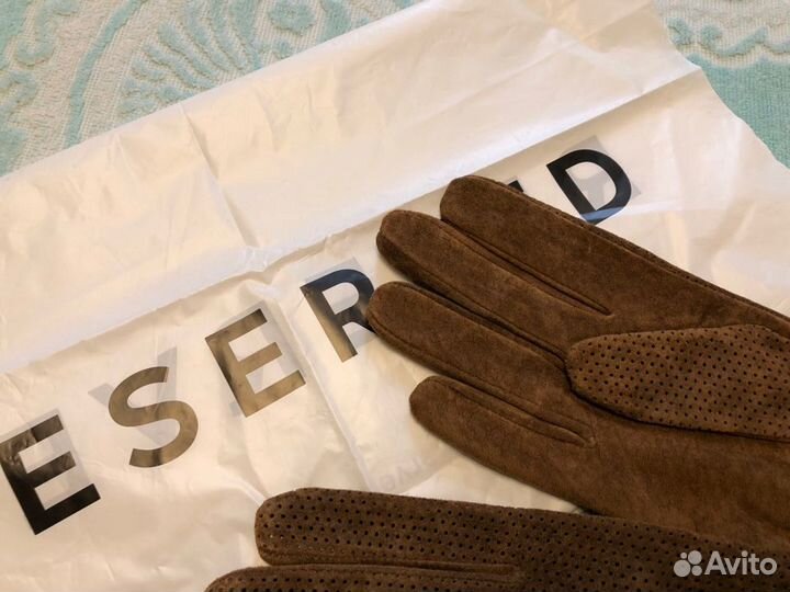 Reserved новые перчатки 7-7,5 р., натуральная замш
