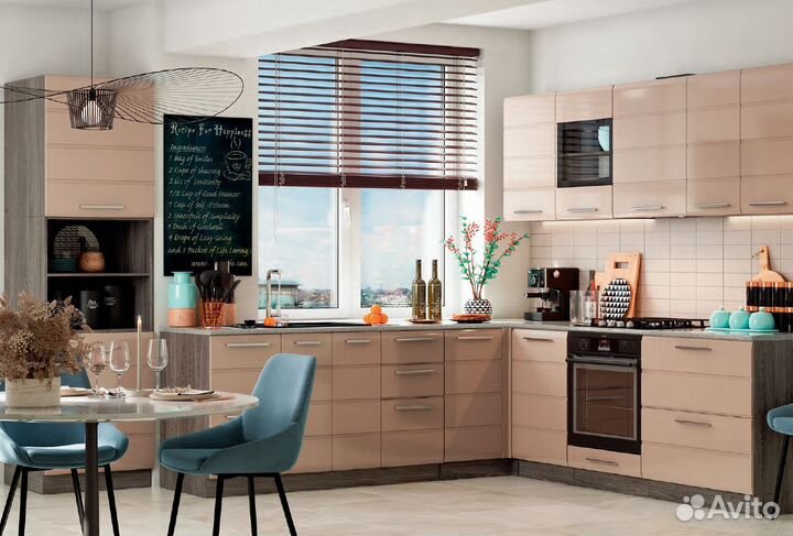 Кухонный гарнитур Инесса модульная Капучино Глянец