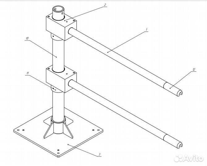 Стойка для съёма рулонов на бобинорезке