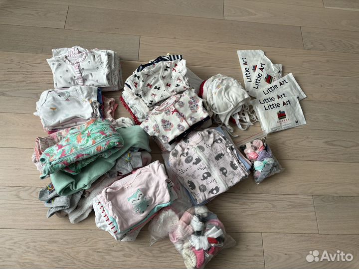 Вещи пакетом на девочку 0-6 мес