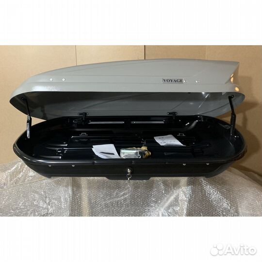 Автобокс Voyage 370литров 145см Серый