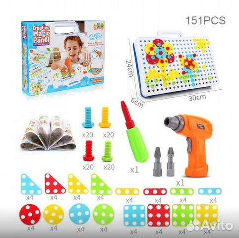 Креативная мозайка с шуруповёртом 151дет