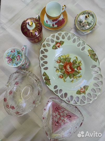 Блюдо Коростень, конфетницы, чайная пара