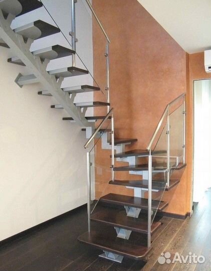 Металлокаркас П-образной Лестницы с Гарантией