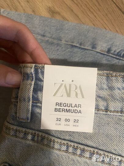 Шорты джинсовые женские zara 32 размер