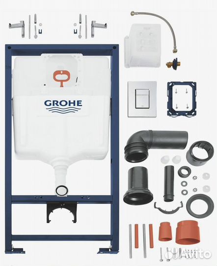 Унитаз с функцией Торнадо и инсталляция Grohe
