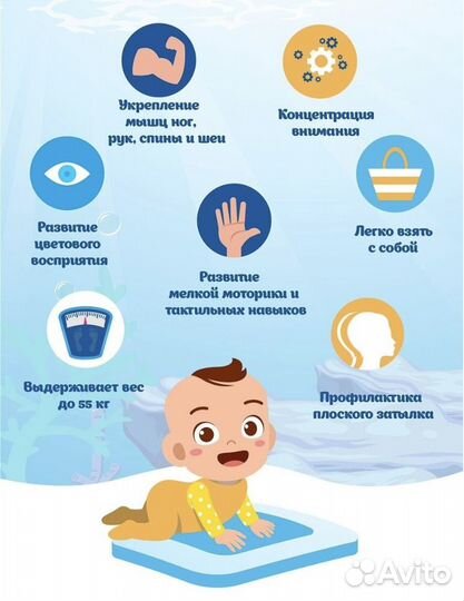 Детский водный коврик