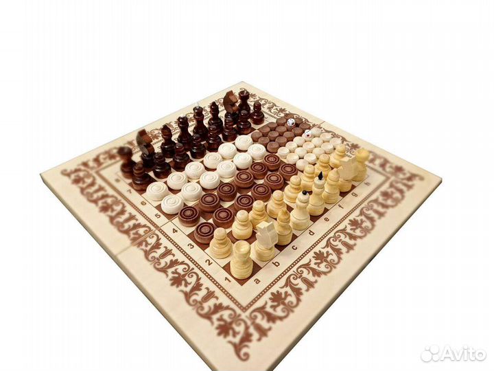 Шахматы шашки нарды 40 см