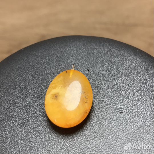 Винтажный Кулон Янтарь Ретро