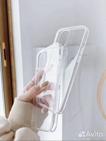 Прозрачный силиконовый чехол для айфон 13
