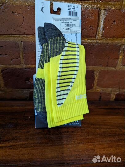 Носки Accapi X-Country Crew yellow fluo