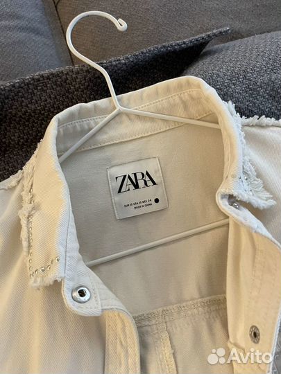 Джинсовая рубашка zara