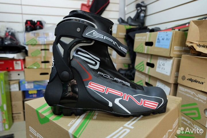 Ботинки лыжные spine polaris NNN (85), черные