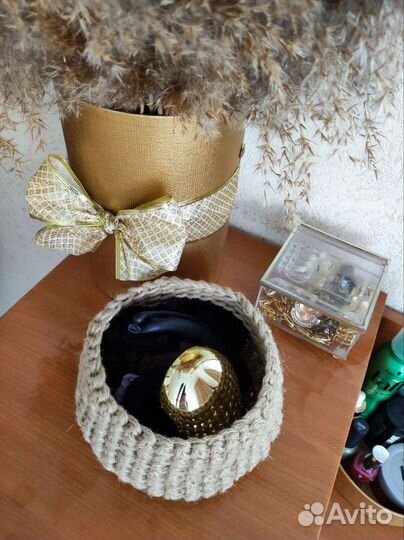 Корзина плетеная из джута