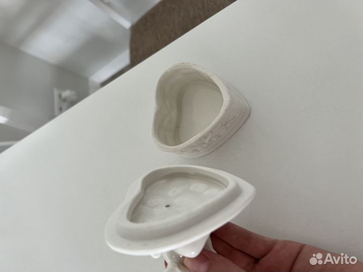 Шкатулка фарфор ангел