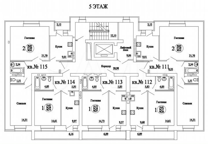 1-к. квартира, 40,3 м², 6/10 эт.