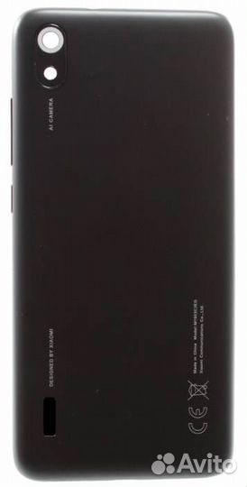 Задняя крышка для Xiaomi Redmi 7A Черная (со стеклом камеры)