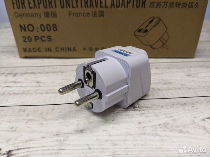 Переходник адаптер с китайской вилки