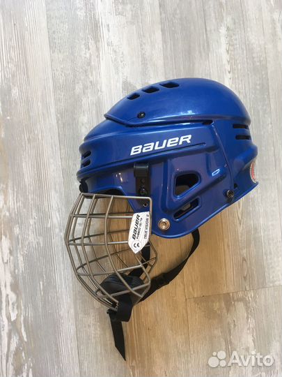 Хоккейный шлем синий Bauer детский