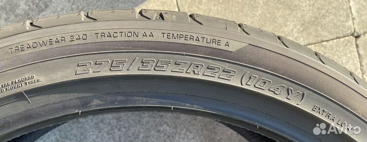 Yokohama Advan Sport V107 275/35 R22 и 315/30 R22