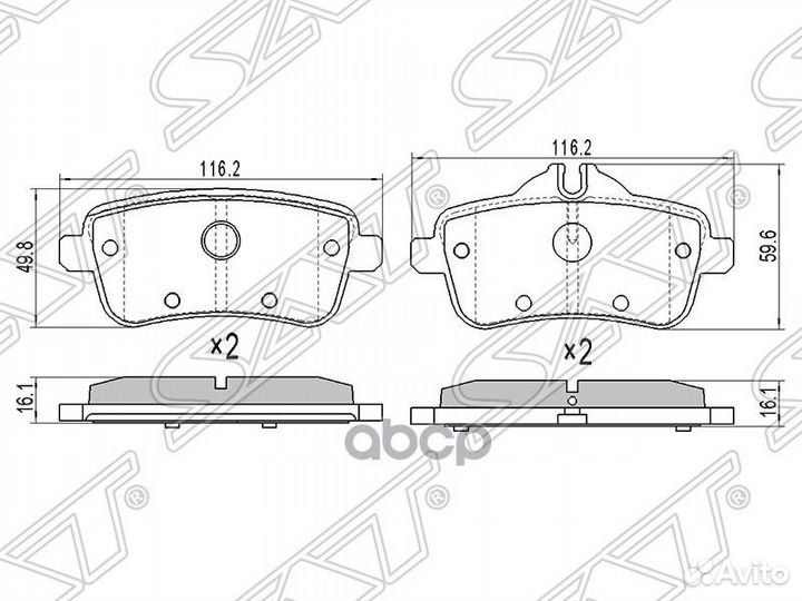 Колодки тормозные зад mercedes CLA 117 13/GL 1