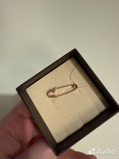 Золотая булавка брошь 585 пробы