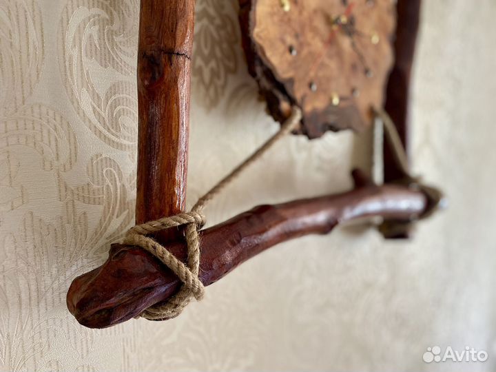 Часы из коряг и дерева, 50*50