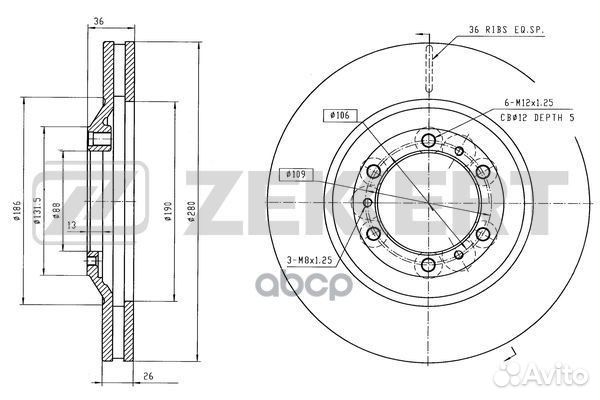 Диск торм. перед. Great Wall Hover 05- bs-5671