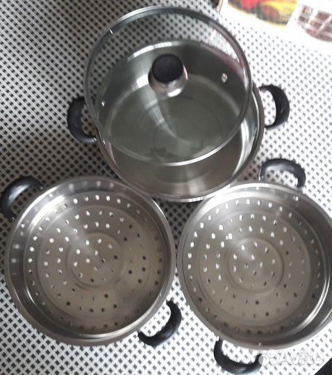 Двухуровневая пароварка объём 8,7л